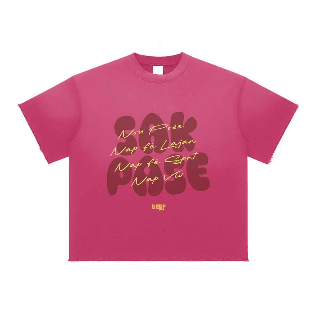 Sun Fade Raw Edge T-Shirt
