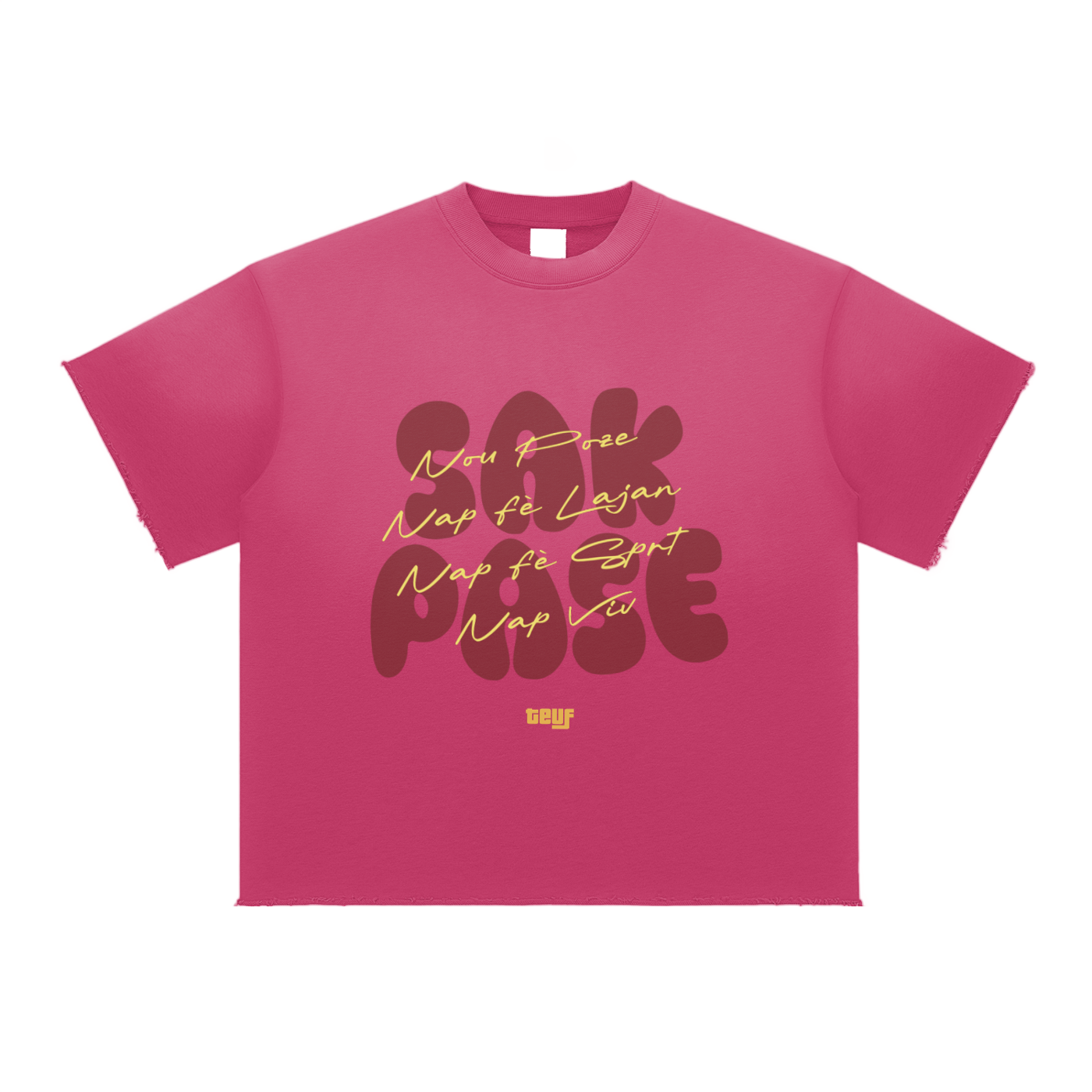 Sun Fade Raw Edge T-Shirt