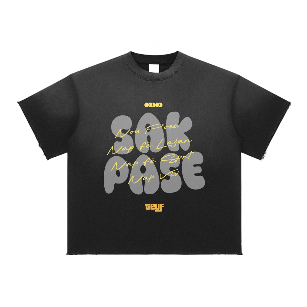 Sun Fade Raw Edge T-Shirt