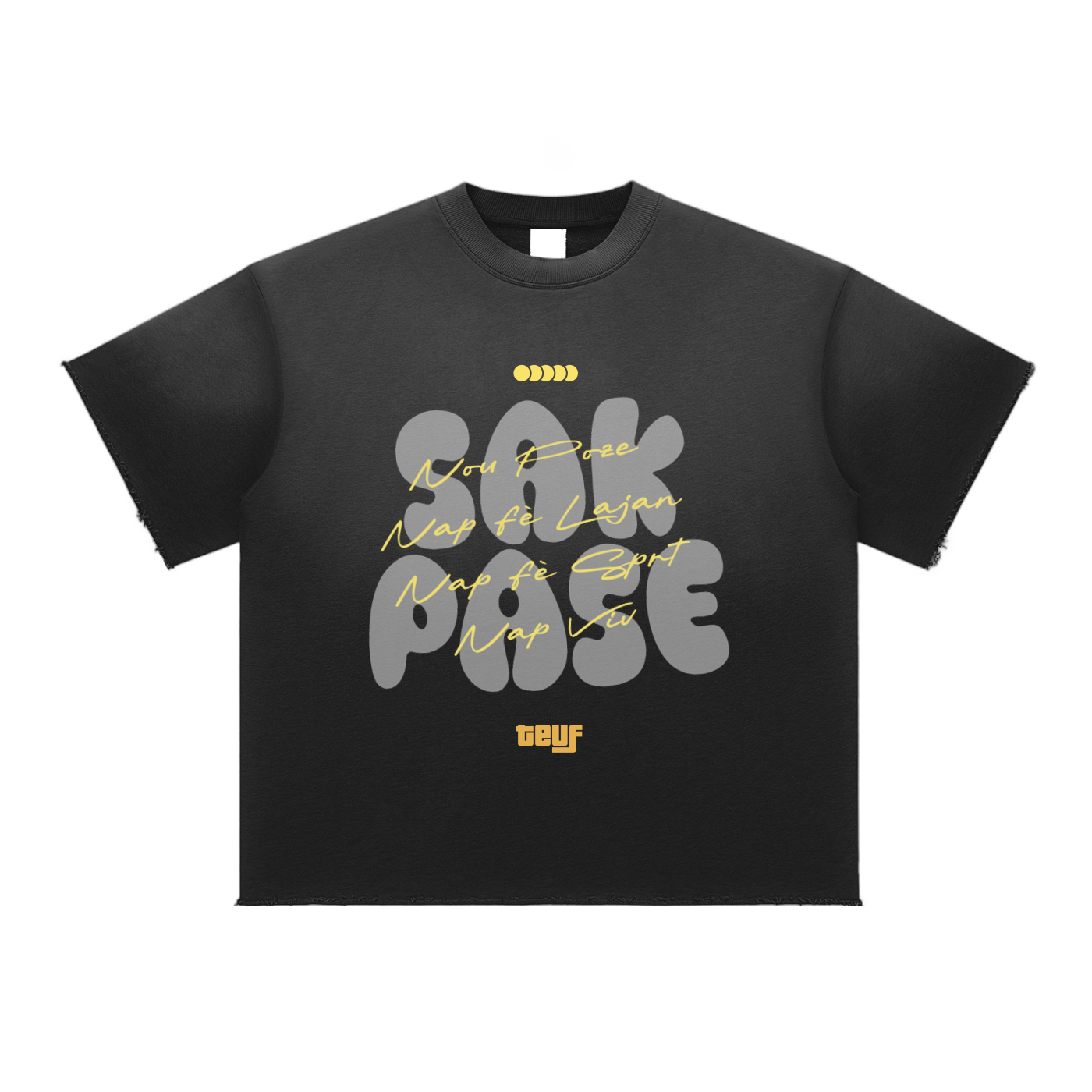 Sun Fade Raw Edge T-Shirt